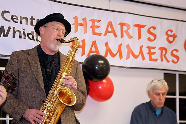Don Wodjenski plays the saxophone for Whidbey Island jazz band