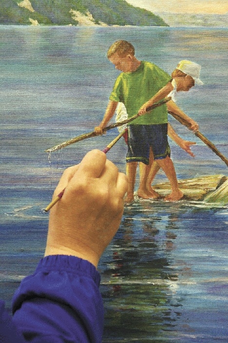 A painting by artist Marie Thornton.