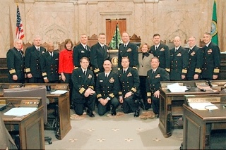 There was no shortage of Navy top brass in Olympia last week. Among those attending were Rear Admiral James Symonds