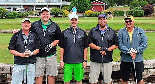 Winners of the 2016 Whidbey Golf Club Five-person Best Ball Tournament.