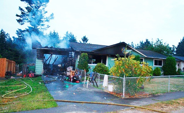 A fire on the Fourth of July caused extensive damage  to a house in Oak Harbor. Nobody was injured in the blaze.