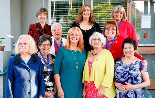 The Soroptimist Club of Oak Harbor recently installed its new officers. From left to right are