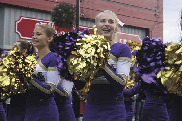 Oak Harbor High School cheerleaders Sarah Bellis