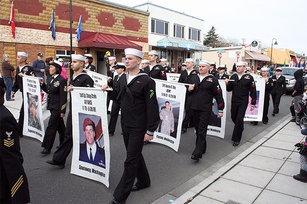 The annual Veterans Day Parade marches down Pioneer Way and honors those who have served as well as those who have lost their lives serving. The parade starts at 2 p.m. Saturday in downtown Oak Harbor.