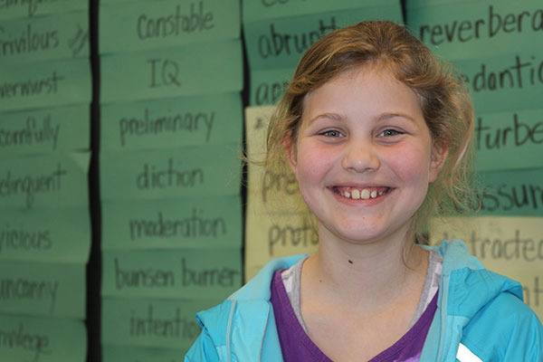 Elisabeth Ince is the second fifth grader from Broad View Elementary School to win the regional spelling bee in as many years.