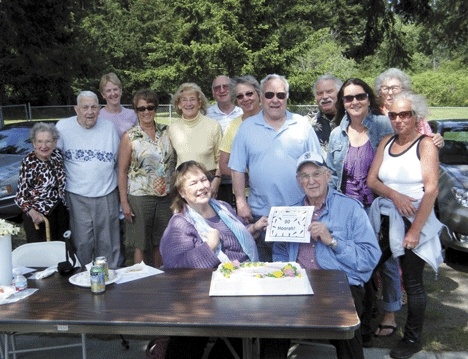Earle Darst sits with his wife Lee
