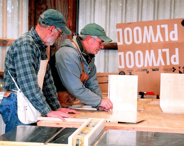 Ron Boyer and Rob Hetler team up to build new cabinets for the Jacob Ebey House
