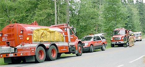 Water tenders were needed to supply firefighters who doused a blazing house fire Friday morning off of Race Road.