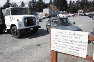 The entrance to O&J Sales near Oak Harbor was blocked off after the county health department temporarily closed it due to high levels of methamphetamine contamination.