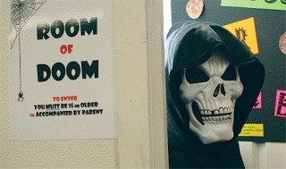Enter the “Room of Doom” with the grim reaper.