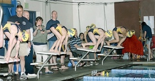 Left to Right: Aquajet swimmers Erica Sugatan