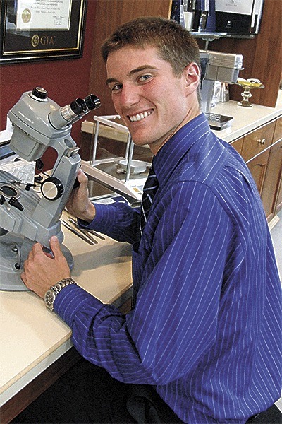 Third-generation gemologist Matt Fikse plans to take over the family business Gerald’s Jewelry when his parents retire.