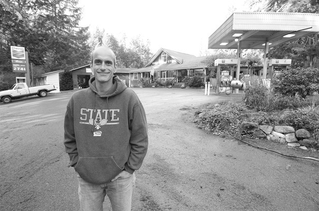 New owner Ken Strange stands in front of Bailey's Store.