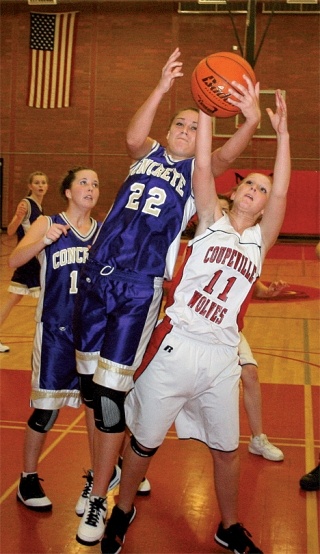 In traffic under the boards