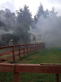 A grease fire in an Oak Harbor home Friday destroyed the residence.