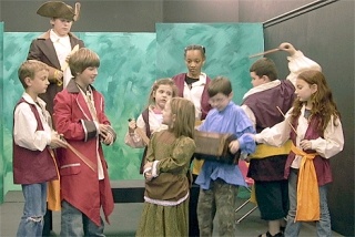 Rehearsing for “Jolly Roger & the Pirate Queen” are