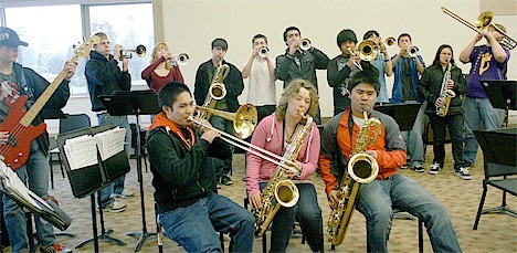 The Oak Harbor High School jazz band