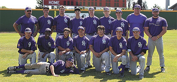 The Oak Harbor Legion baseball team poses after winning the Skagit Wood Bat tournament this weekend.