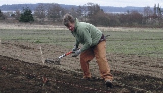 Chris Dillard tends to the fields at the Greenbank Farm. A Bellingham resident
