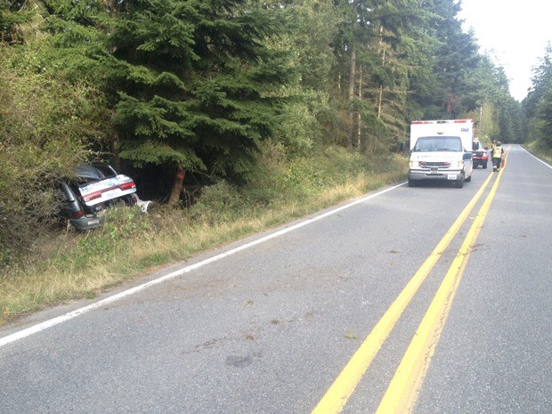 An 82-year-old man was killed Tuesday when his Toyota Previa went off the highway near the Coupeville Outlying Field.