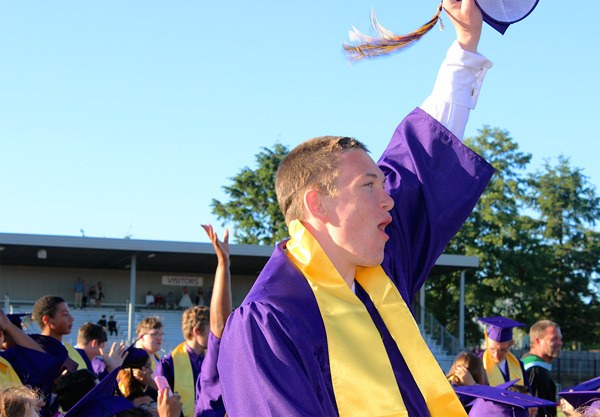 Once principal Dwight Lundstrom proclaimed the seniors as official graduates