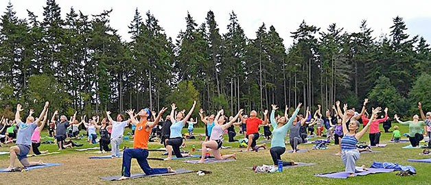 Yoga enthusiasts will meet at Fort Nugent Park Saturday for the fourth annual Whidbey Island YogaFest.