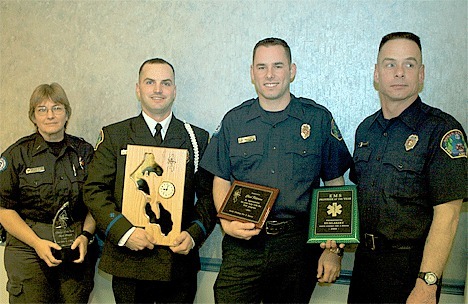 From left: Officer of the Year Sherri Brown