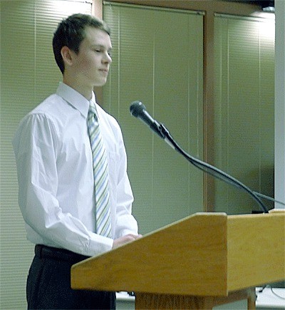 Oak Harbor High School student Jacob Nelson was named student representative to the Oak Harbor School Board. He will be sworn in during a meeting in late February.