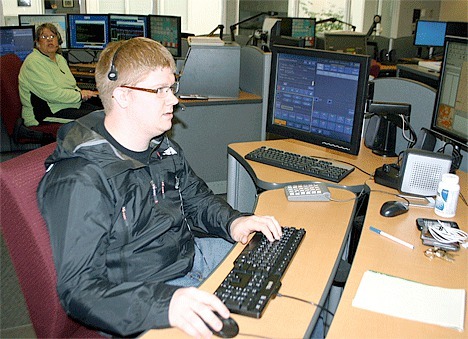 I-COM dispatcher Jeremy Soptich works out of the dispatch room located at headquarters in Oak Harbor.