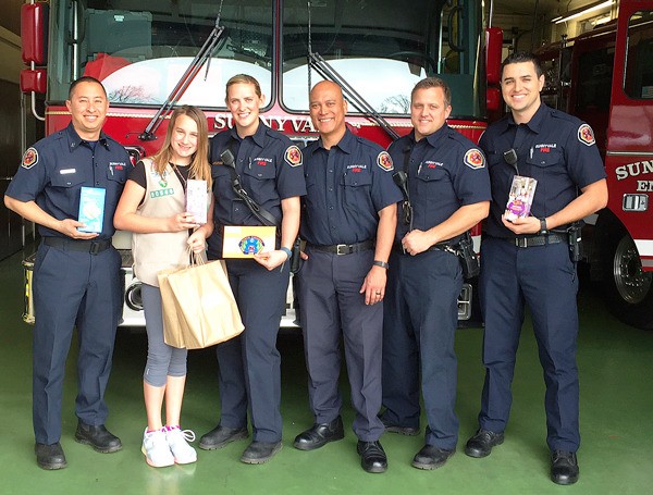 Captain Jim O’Connor’s 14-year-old granddaughter hand-delivered a case of Girl Scout cookies to Fire Station 4 in Sunnyvale