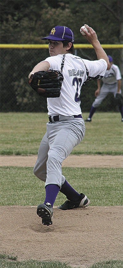 James Besaw pitches for Oak Harbor in Thursday's win over Anacortes.