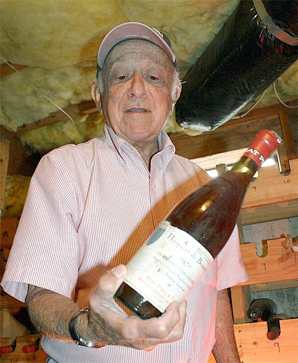 Aging in Robert Wagner’s wine cellar are wines from around the world