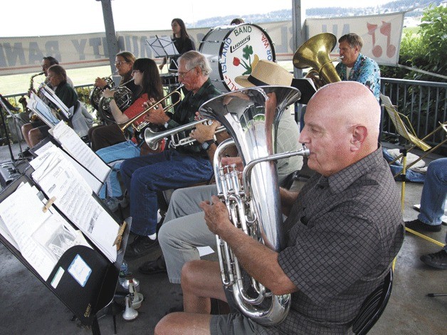 Members of the All-Island Community Band play at one of the season’s final summer concerts at Windjammer Park Gazebo. Two more summer concerts will be held 7 p.m. Thursdays