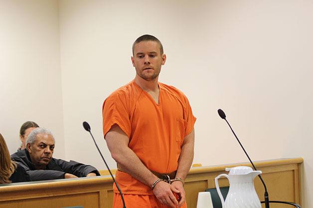 Clinton resident Garrett Edwards appeared in Island County Superior Court Monday afternoon. He is accused of burglary and other crimes.