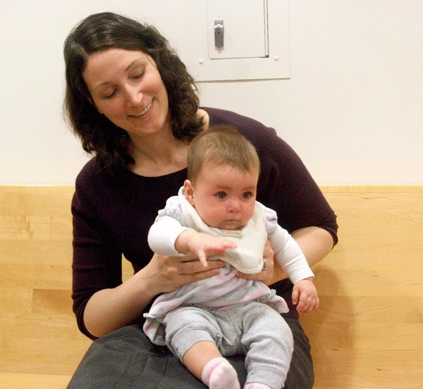 British Columbia resident Erin Wood holds her daughter