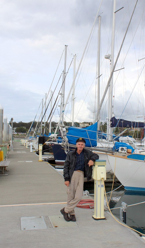 Rimas Meleshyus stopped by the Oak Harbor Marina to look for a new San Juan 24. He’s seeking a replacement for his old boat