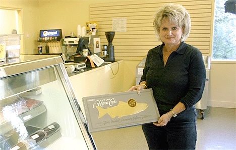Deborah Burke is the manager of the re-opened Seabolt’s Smokehouse store at Deception Pass.