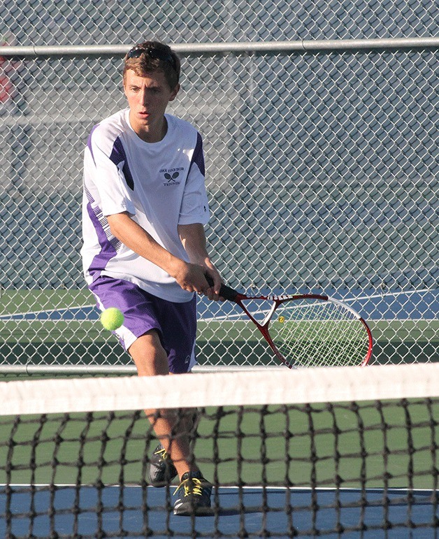 Sophomore Jackson Wezeman will play first singles for the Oak Harbor tennis team.