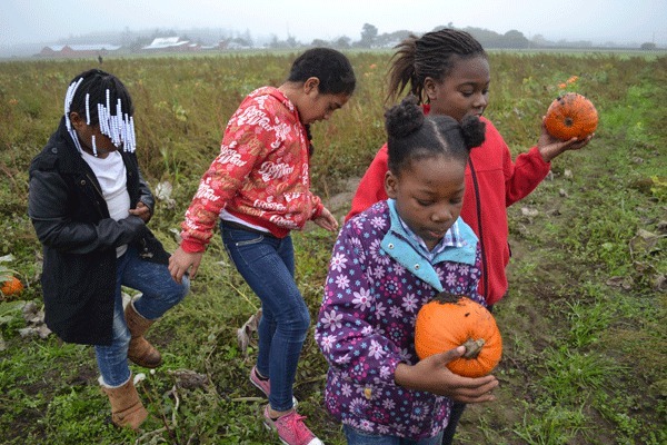 Kids from First Place school initially shied away from getting dirty on the farm