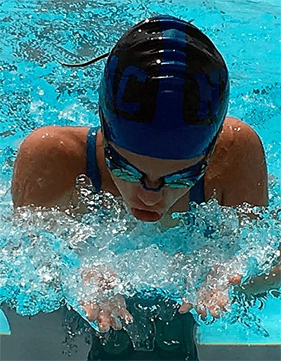 Lindsay Brown won the 100 breaststroke at the Mark Prothero Invitational last weekend.