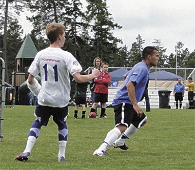 Oak Harbor High School teammates Gavin Stewart