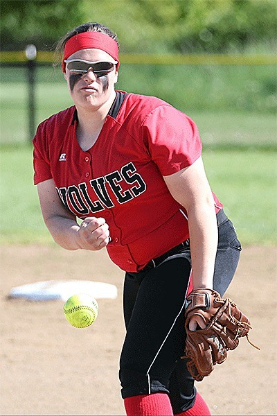 Sarah Wright tosses a strike in Coupeville's win Friday.