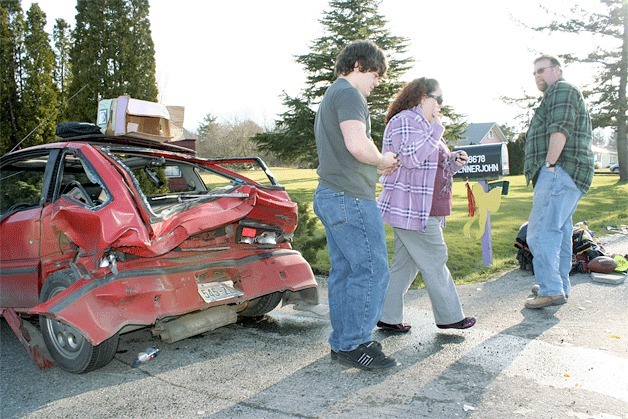 Jesse Broderson talks with his parents