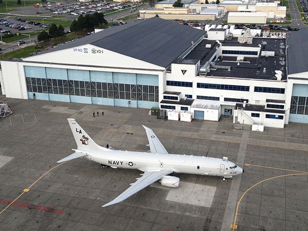 A P-8A with Maritime Patrol Squadron Five recently visited NAS Whidbey.