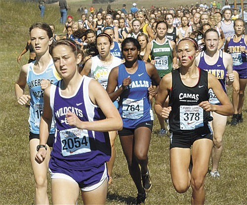 Oak Harbor's Alex Laiblin (2054) takes the early lead in the Three Course Challenge Saturday.