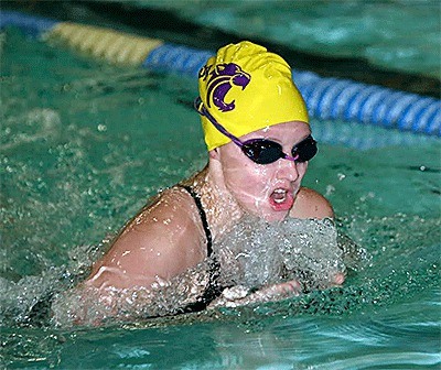 Maya Krantz is one of three seniors on this year's Oak Harbor High School swim team.