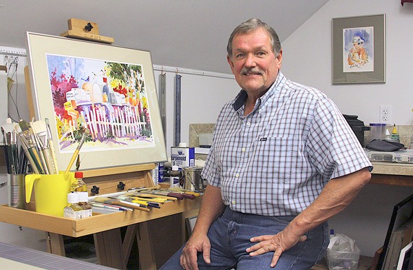 The Langley studio belonging to watercolor painter Gary Schallock is one of 31 stops on the island-wide open studio tour.