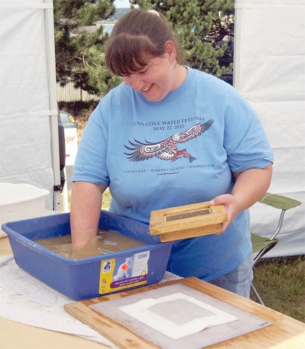 Fiber artist Lisa Harkins will be an artist in action participant this year.