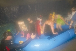 Halloween was a wet and scary affair at Oak Hqrbor’s John Vanderzicht Memorial Pool as divers emerged from the deep to guide children through the mist-shrouded Haunted Swamp. Many surprises were lurking in the depths but it was all worth it as everyone made it back to the concrete shore where they enjoyed treats as they told tales of survival.