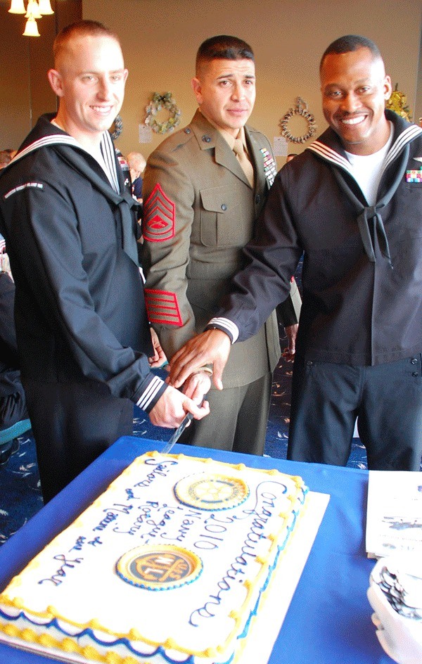 Horsing around before a ceremony Friday to honor their outstanding service